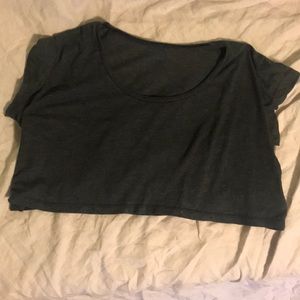 American apparel gray crop top